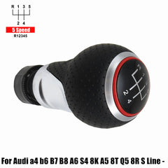 Car Speed Manual Gear Shift Knob For Audi A4 A5 Q5 8R Seat Leon MK1