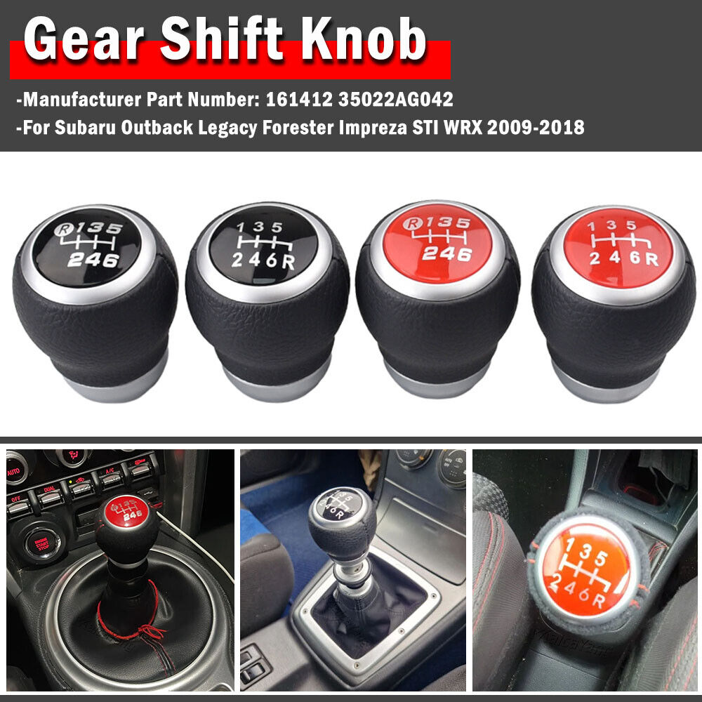 new 6 Speed Gear Shift Knob For Subaru Outback Legacy Forester Impreza 2009-2018