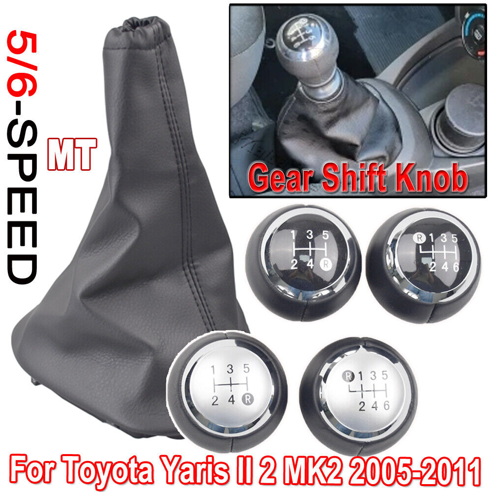 Manual Gear Shift Knob Gaiter Speed Toyota Yaris II 2 MK2 2005-2011