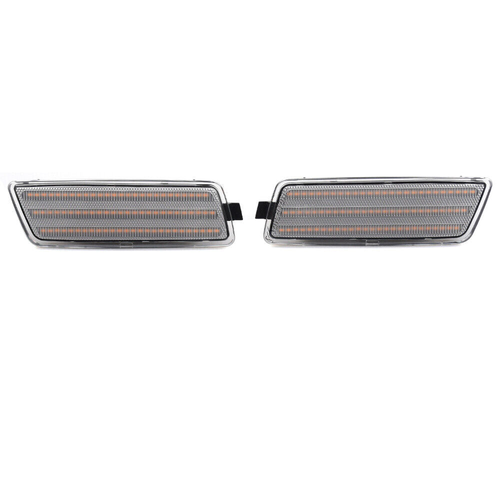 1 Pair Clear LED Front Side Marker Lights - Dynamic Fit For 2008 Volkswagen R32