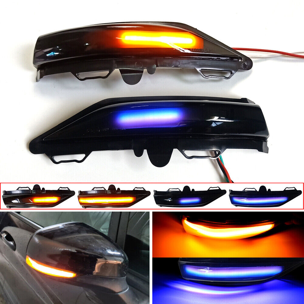 new Car LED Turn Signal Light Left and Right Side Mirror Indicator for Ford Fiesta MK8