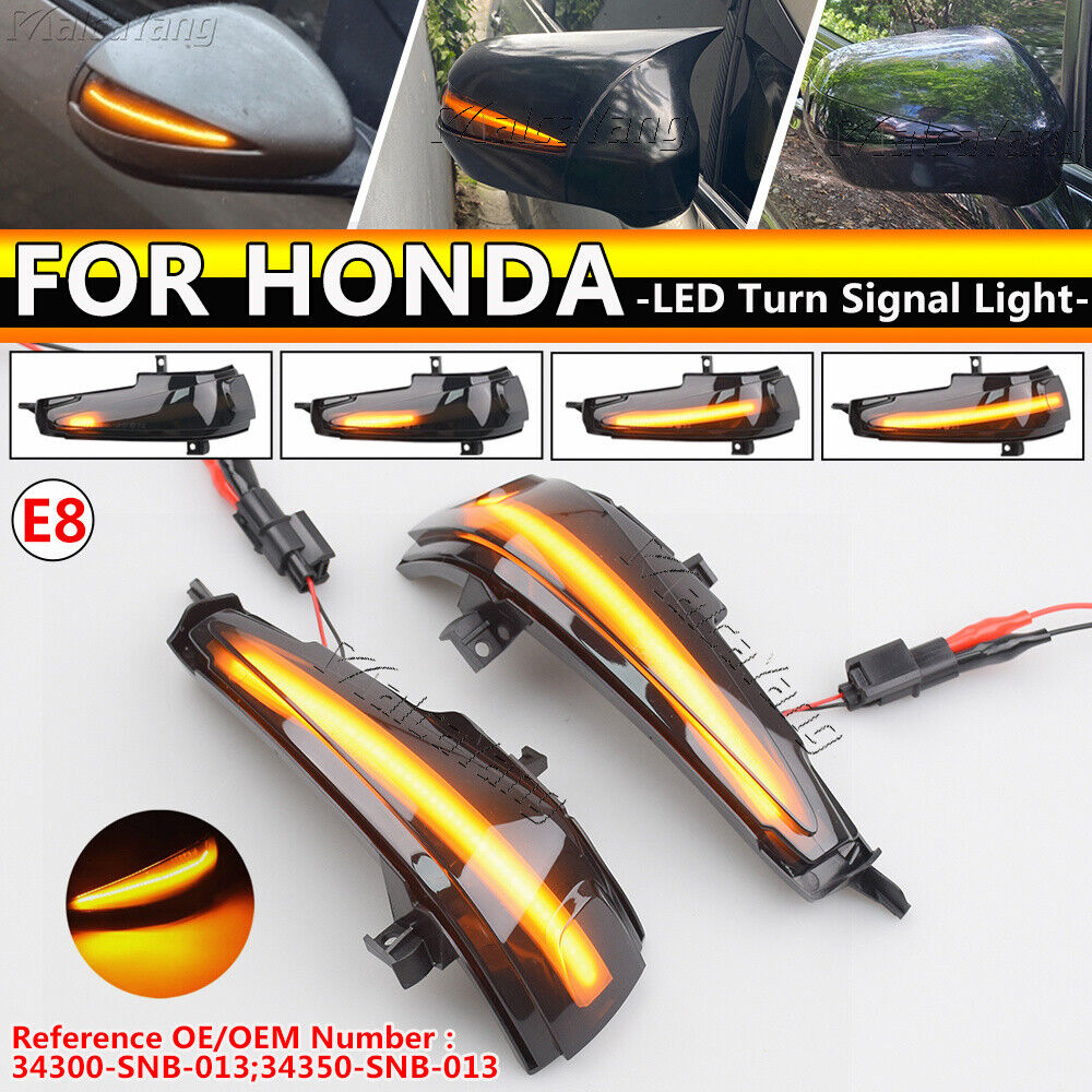 new For Honda Civic MK8 2005 06 07 08 09 10-2011 LED Sequential Turn Signal Light