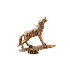 new  Brass Wolf Statue Ornament House Office Table Decoration Animal Statue Toy，