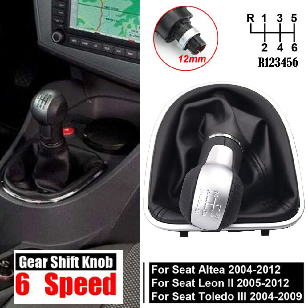 Gear Shift Knob Lever Shifter Cover For Seat Leon II Toledo