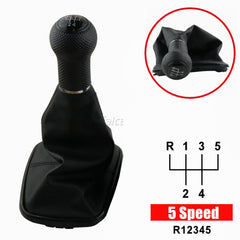 Manual Car Gear Shift Knob Black Line Gaiter Boot Cover for Volkswagen Mk4 Jetta