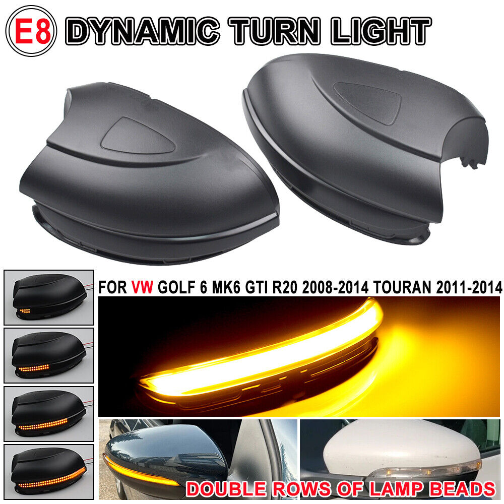 New For 2008-2014 VW Volkswagen Golf 6 Dynamic Turn Signal LED Side Light Sequential