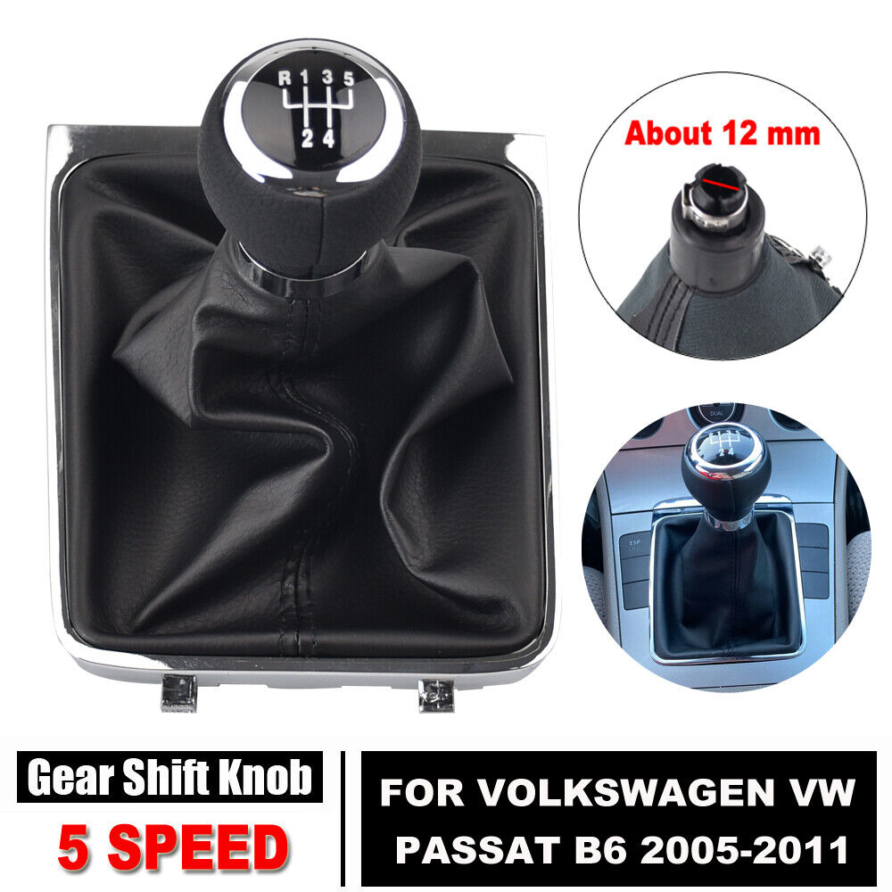 Manual Gear Shift Speed Knob Lever Stick Gaiter Boot Cover For Volkswagen