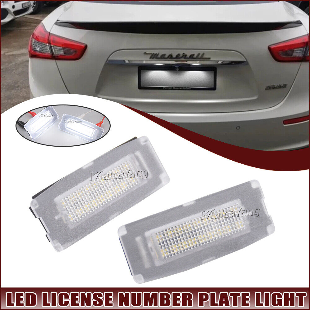 Maserati Ghibli M157 LED License Plate Light Tag Lamp 2014-2020