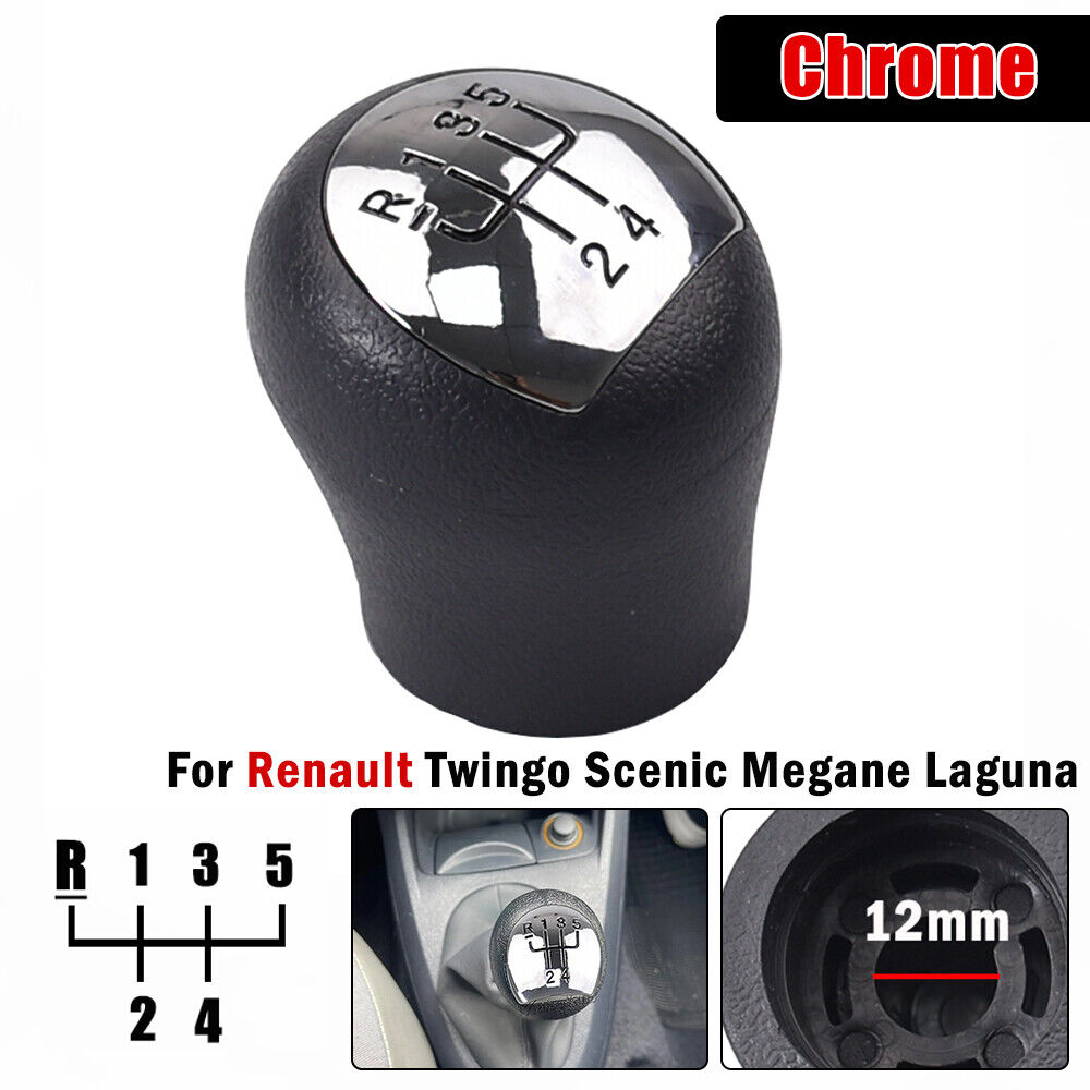 Chrome Manual Gear Shift Knob for Renault Espace Laguna Megane Scenic