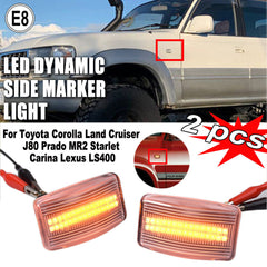 Clear Amber LED Dynamic Side Marker Light for Toyota Starlet (1989-1996)