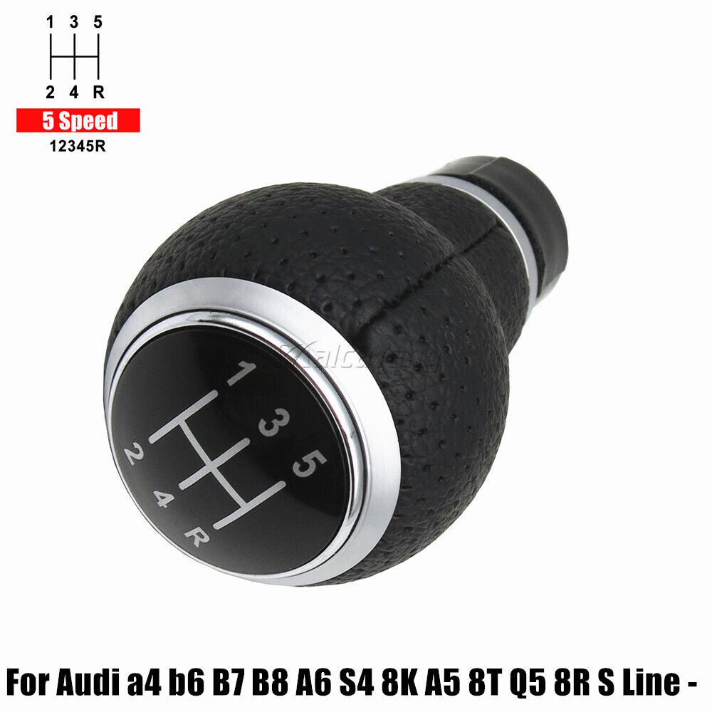 Car Speed Manual Gear Shift Knob For Audi A4 A5 Q5 8R Seat Leon MK1