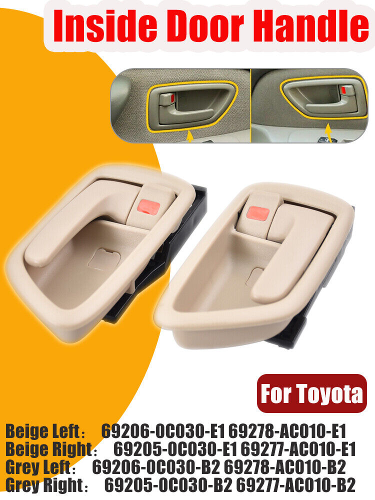 Beige L＆R Inner Door Handle for Toyota Sequoia 2000-2007 and Avalon 2000-2004