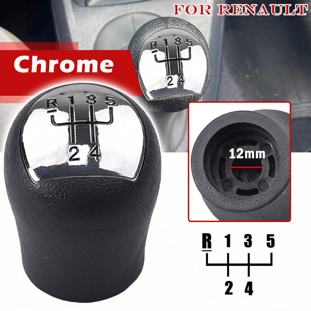 Chrome Manual Gear Shift Knob for Renault Espace Laguna Megane Scenic