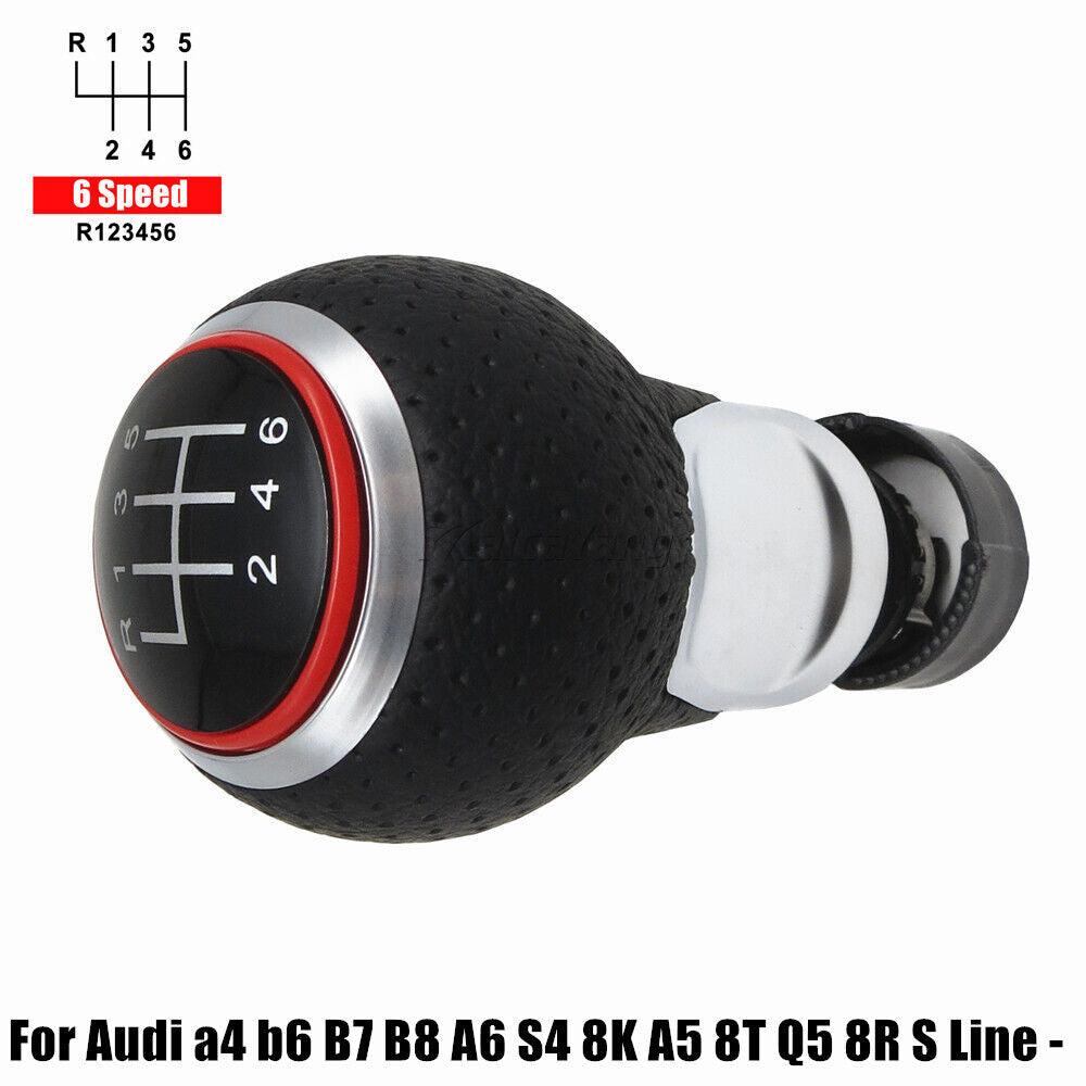 Car Speed Manual Gear Shift Knob For Audi A4 A5 Q5 8R Seat Leon MK1