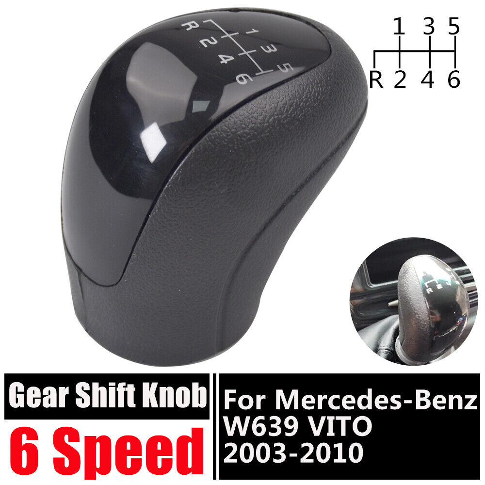 Black Gear Shift Knob Gaitor Boot for Mercedes-Benz W639 VITO Speed