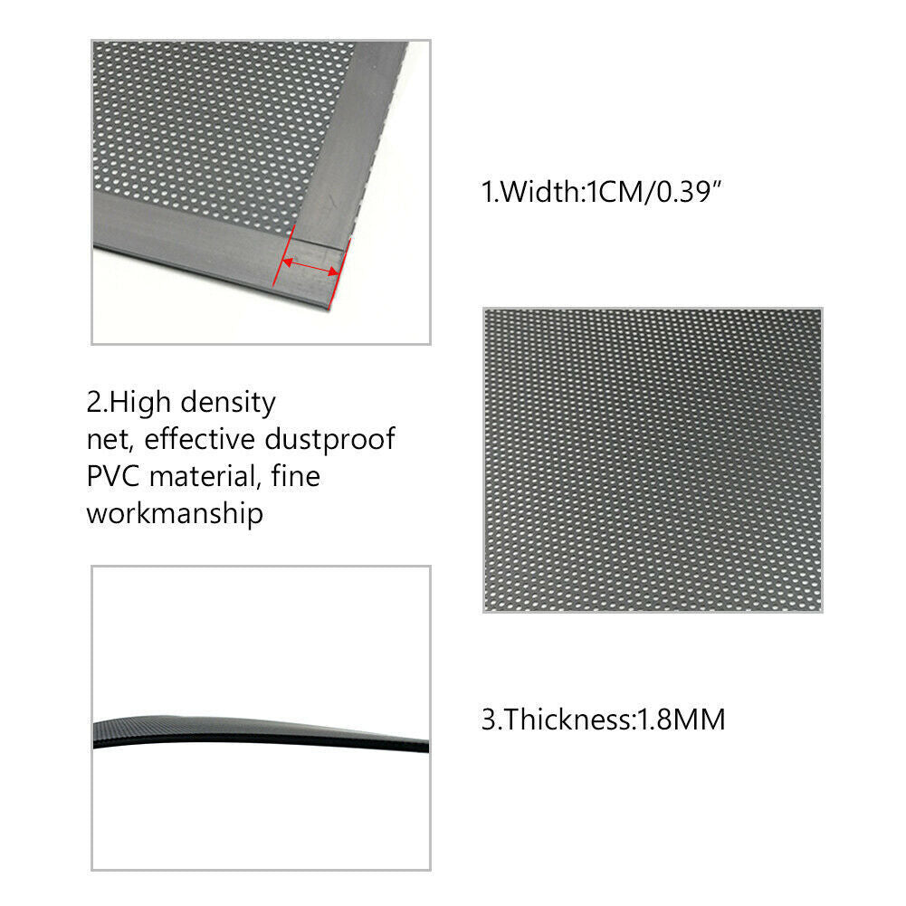 new 1.8mm Thick Magnetic PC Dust Filter Cooling Fan Mesh Cover 12*12/14*14/12*24cm a