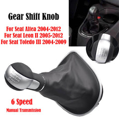 Gear Shift Knob Lever Shifter Cover For Seat Leon II Toledo