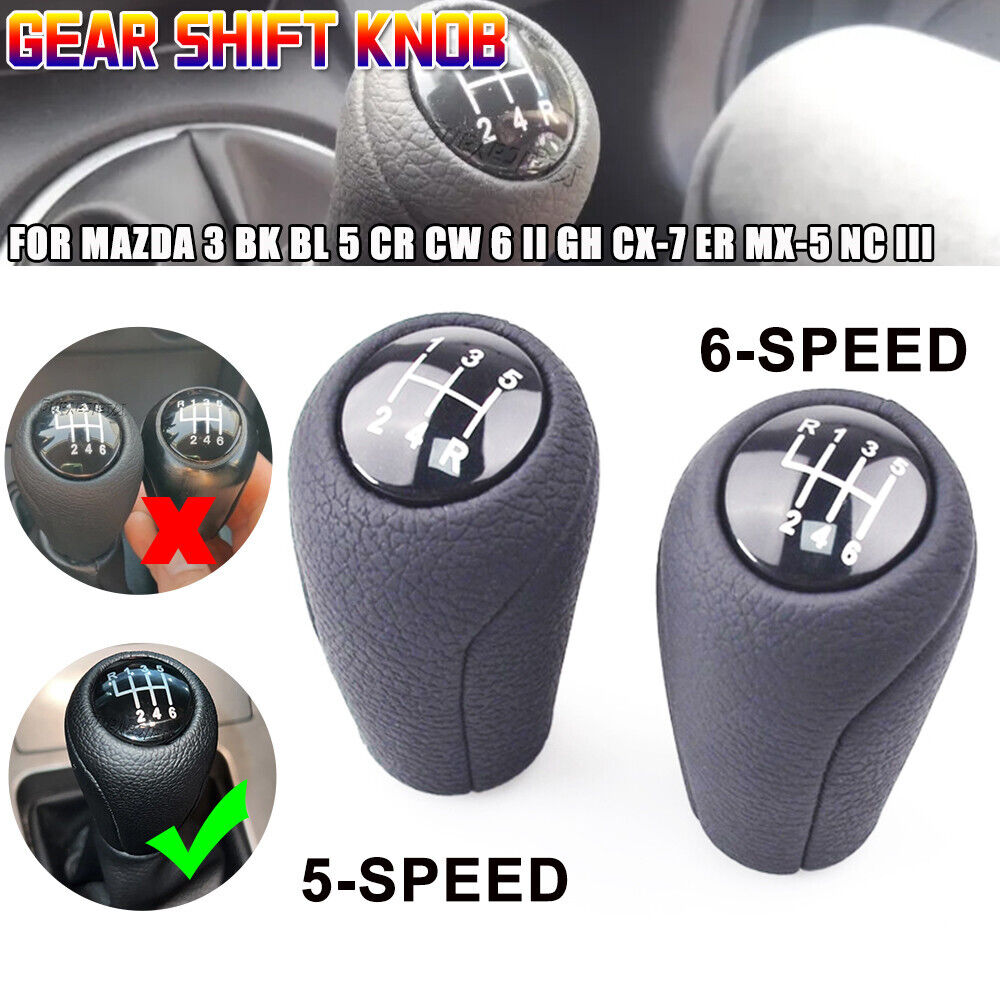 Mazda 3 5/6-Speed Manual Gear Shifter Knob, Black - 2006-2012 CX-7 ER