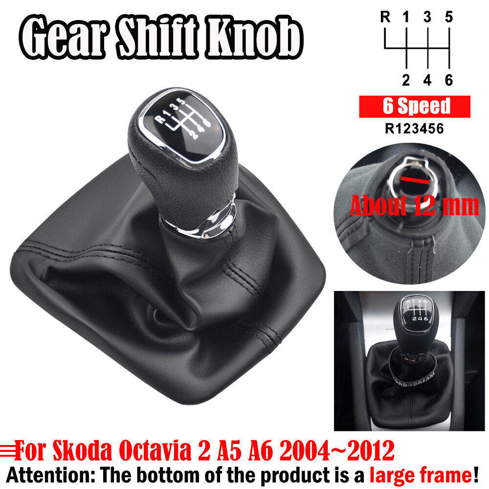 Skoda Octa 2 A5 A6 2004-2012 Manual Gear Shift Knob Lever Boot