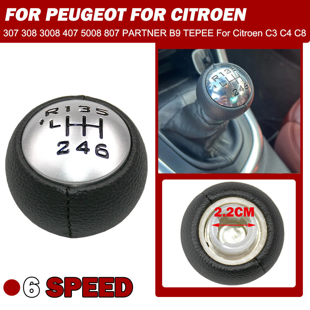 Speed Black Gear Stick Shift Knob for Peugeot 307