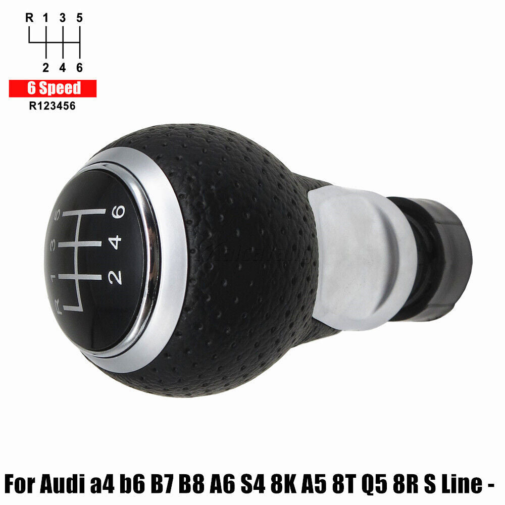 Car Speed Manual Gear Shift Knob For Audi A4 A5 Q5 8R Seat Leon MK1