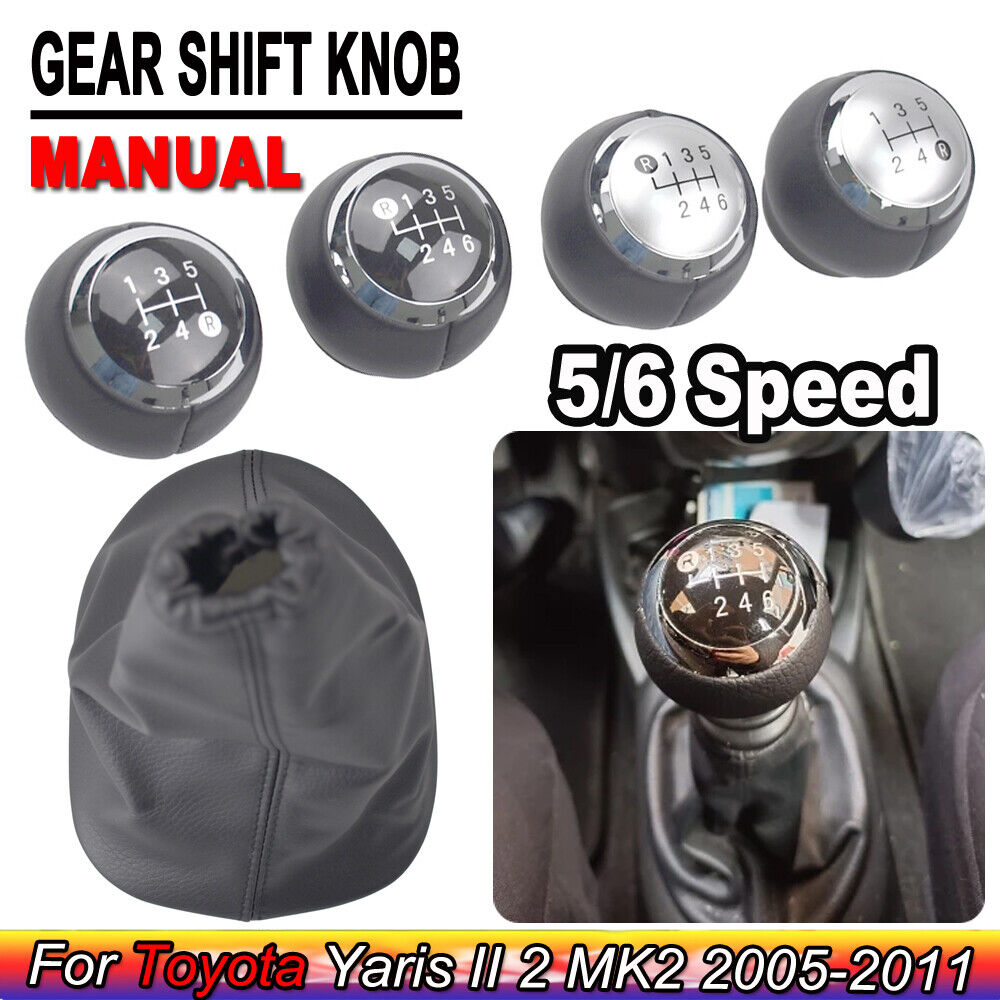 Manual Gear Shift Knob Gaiter Speed Toyota Yaris II 2 MK2 2005-2011