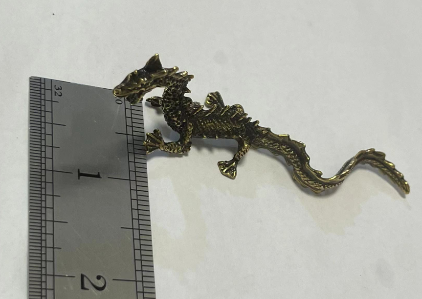 Brass Dragon Statue Animal Statue Toy Home Office Decor