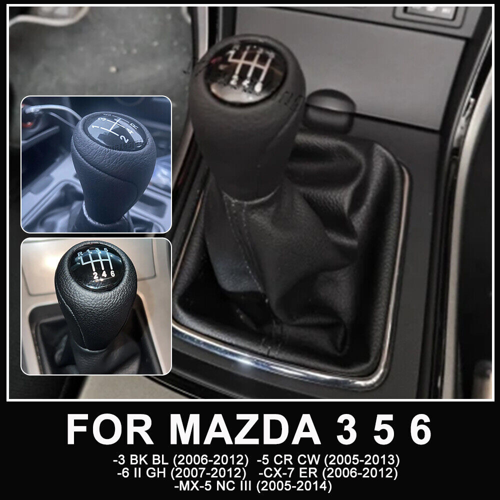 Mazda 3 5/6-Speed Manual Gear Shifter Knob, Black - 2006-2012 CX-7 ER