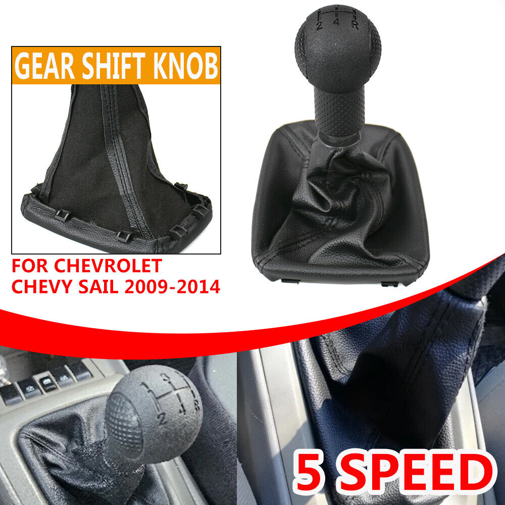 5-Speed Gear Shift Knob Lever Boot Cover for Chevrolet Chevy Sail (2009-2014)