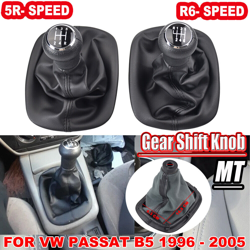 MT Speed Gear Shift knob with gaiter boot cover for VW Passat B5 1996-2005