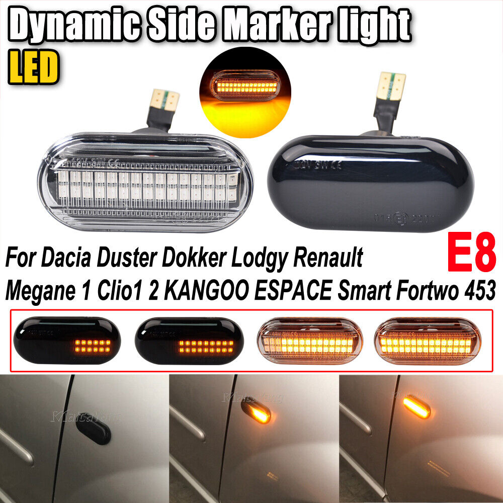 new Clear front side marker led lights for  Nissan INTERSTAR Bus (X70)/ Opel amber