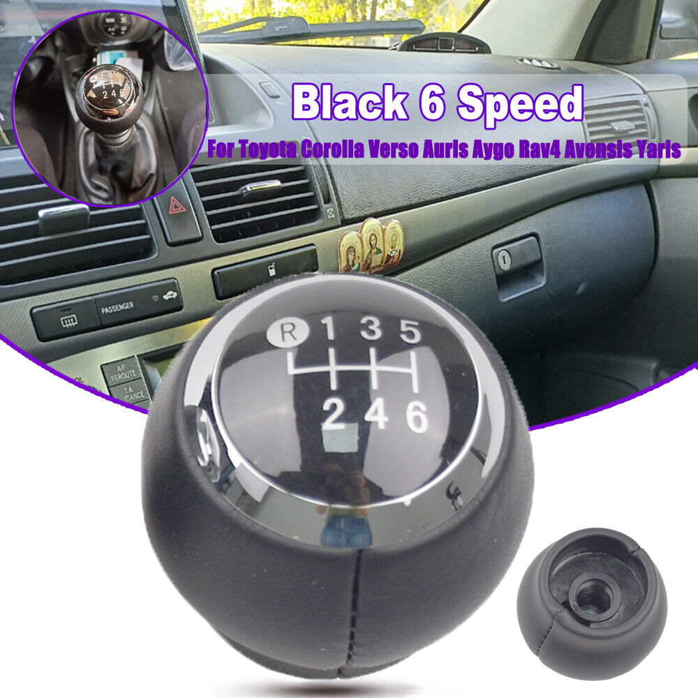 2003-2008 Toyota Avensis T25 6 Speed Gear Shift Stick Knob Black