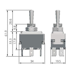 new Momentary Toggle Switch for HY29B 86 Ranger Bass Boat Rear Trim Lift Off Control