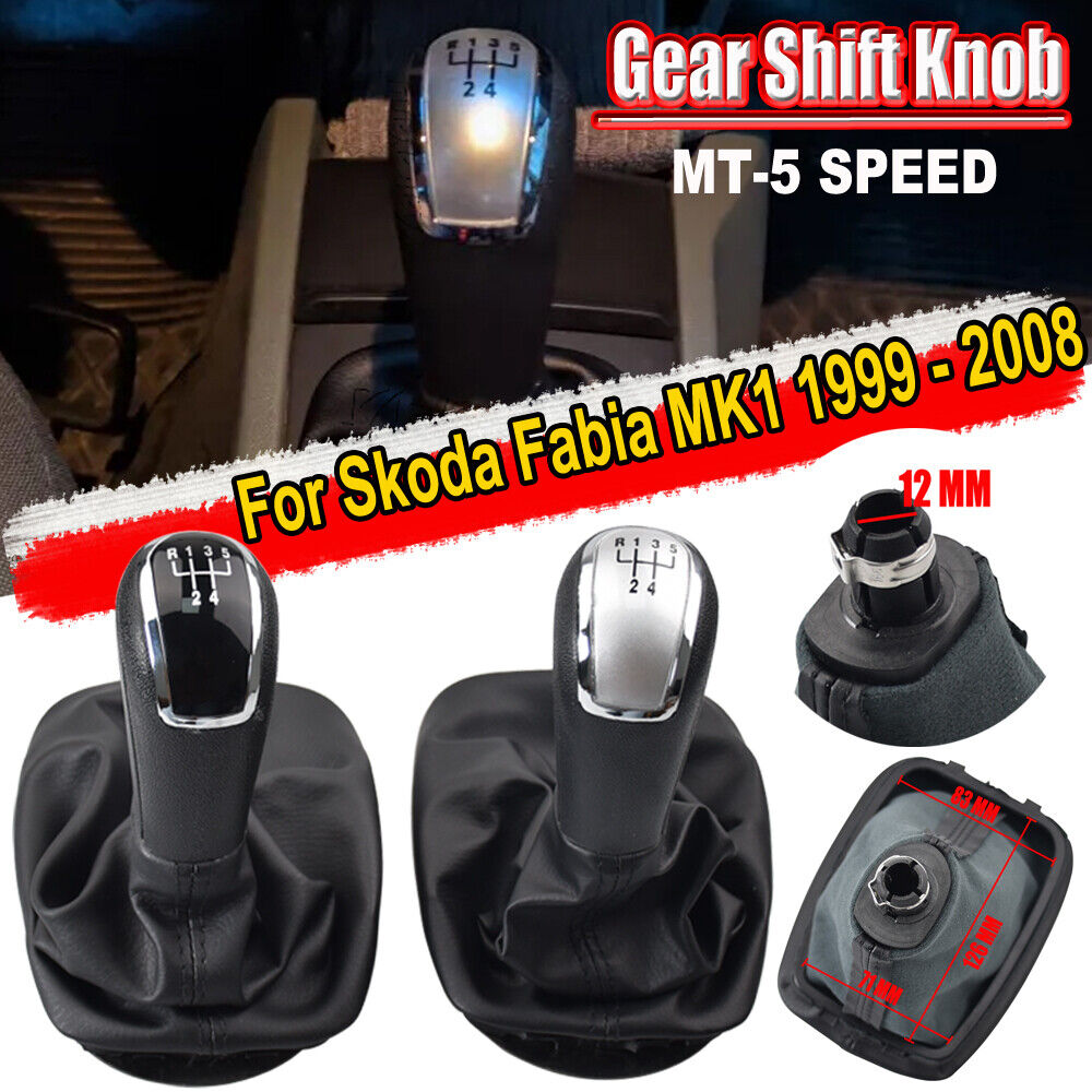 Manual 5 Speed Gear Shift Knob For Skoda Fabia MK1 1999 2000 2001 2002-2008