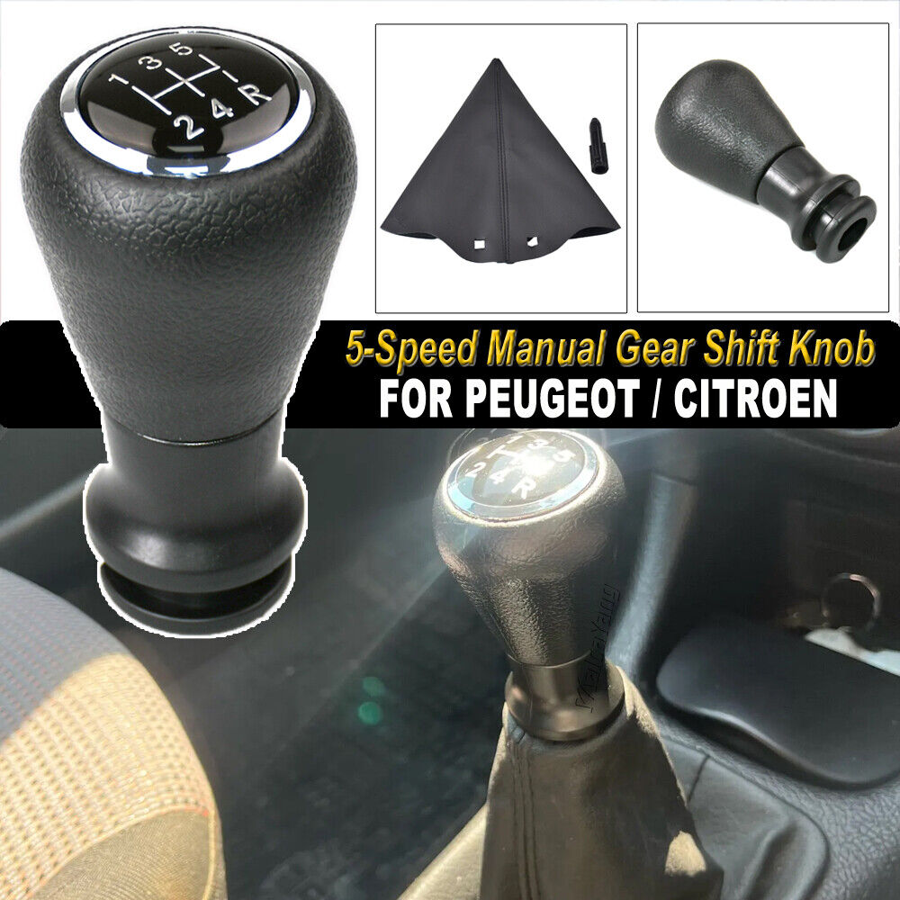 Citroen C2 Black Gear Shift Knob Shift Boot 5 Speed