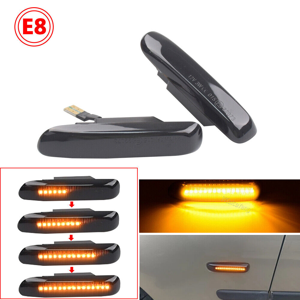 LED Amber Side Marker Fender for BMW 3 Series E46 Coupe Limo