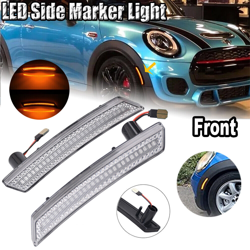 new Front Clear Car LED Side Marker Light For BMW Mini Cooper R58–R60