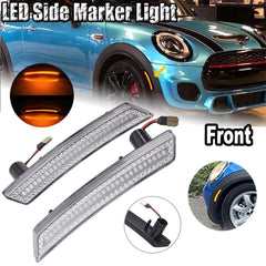 new Front Clear Car LED Side Marker Light For BMW Mini Cooper R58–R60