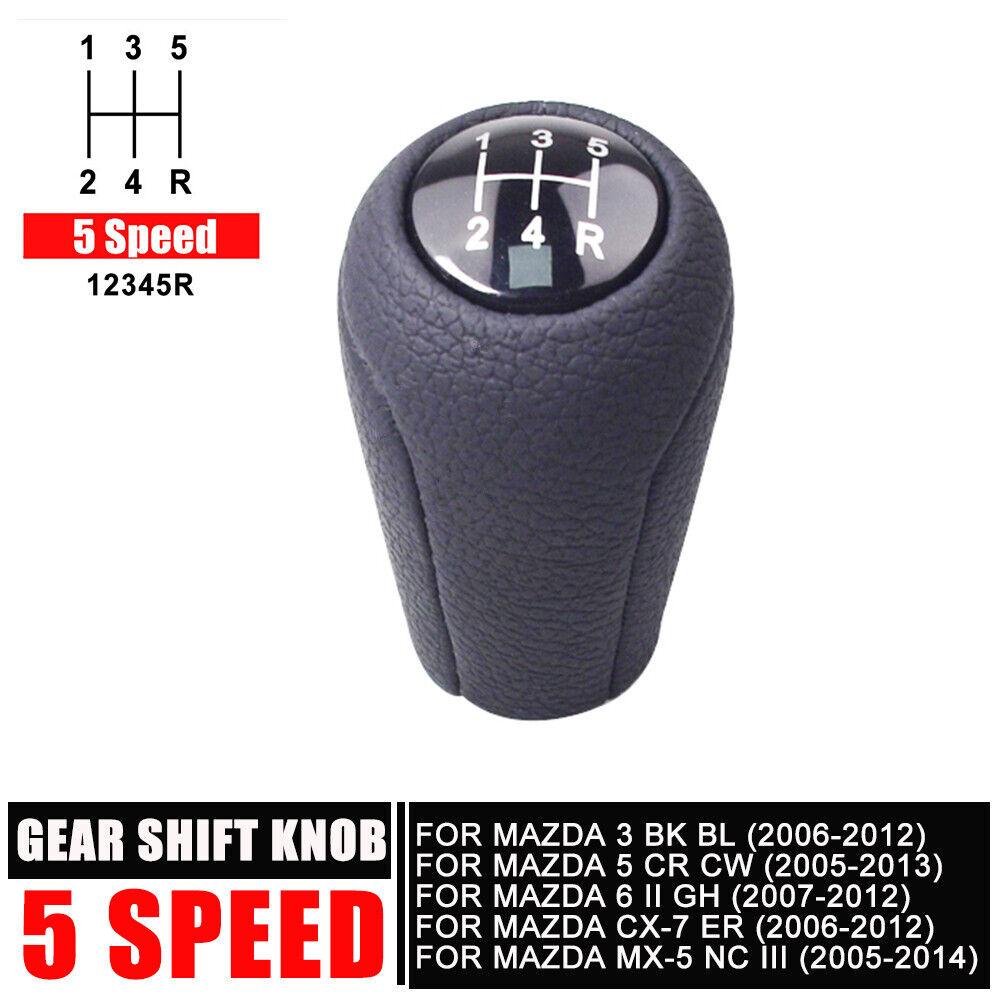 Mazda 3 5/6-Speed Manual Gear Shifter Knob, Black - 2006-2012 CX-7 ER