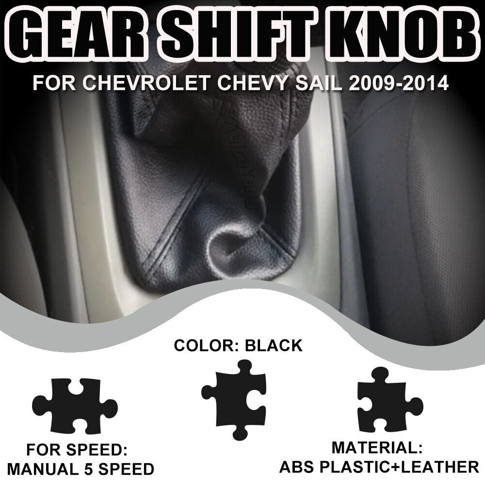 5-Speed Gear Shift Knob Lever Boot Cover for Chevrolet Chevy Sail (2009-2014)