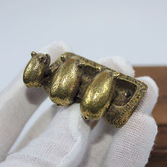 new Brass Pig Statue Ornament House Office Table Decoration Ashtray Statue Toy ，