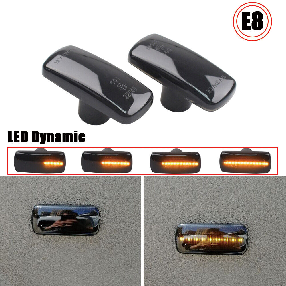 Amber LED Side Marker Lights Pair for Chrysler 200/Dodge Avenger 2007-2016