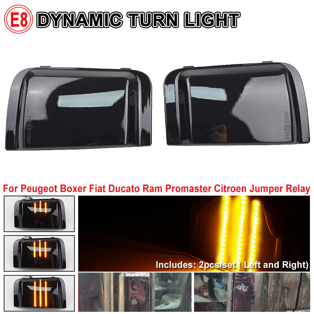 new Dynamic LED turn signal lights in three rows For Peugeot Boxer 2006 2007-2019