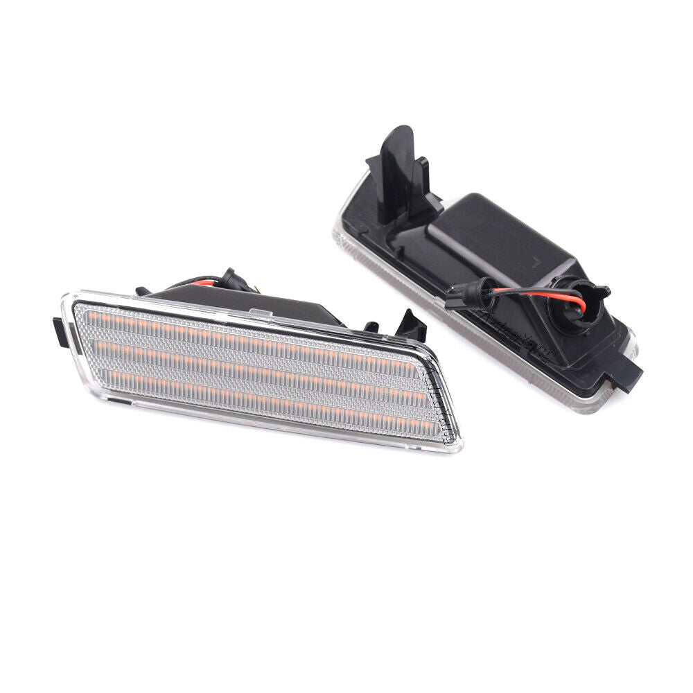 1 Pair Clear LED Front Side Marker Lights - Dynamic Fit For 2008 Volkswagen R32