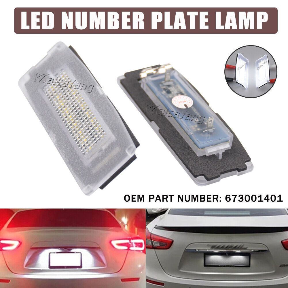 Maserati Ghibli M157 LED License Plate Light Tag Lamp 2014-2020