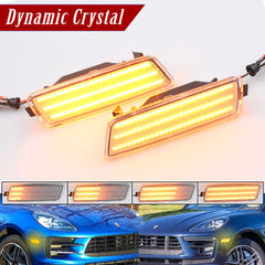 1 Pair Clear LED Front Side Marker Lights - Dynamic Fit For 2008 Volkswagen R32