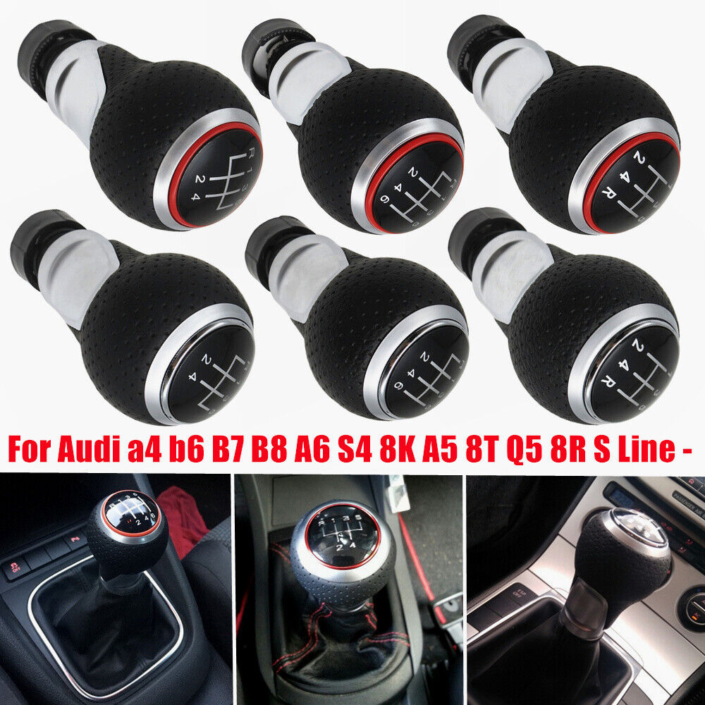 Car Speed Manual Gear Shift Knob For Audi A4 A5 Q5 8R Seat Leon MK1