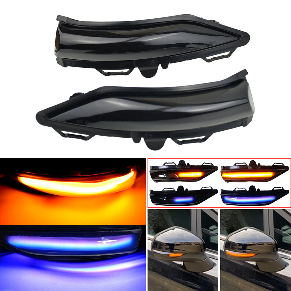 new Car LED Turn Signal Light Left and Right Side Mirror Indicator for Ford Fiesta MK8