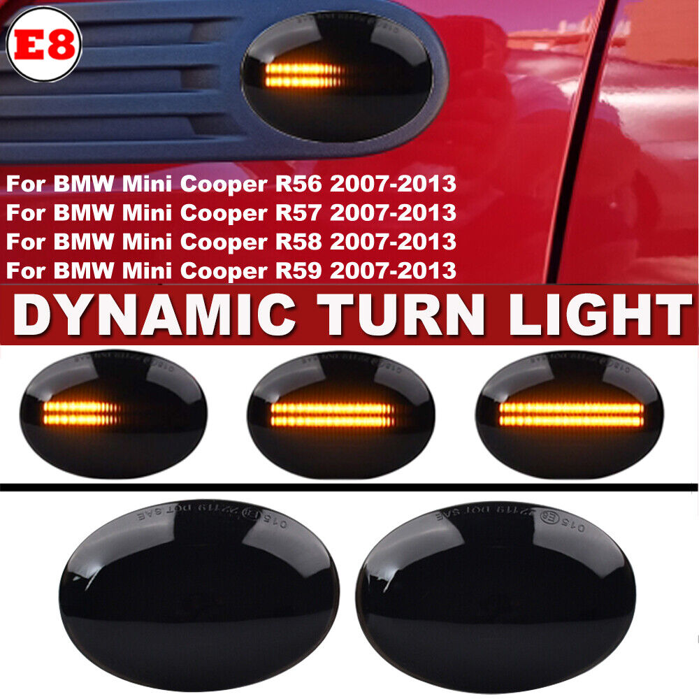 Mini Cooper R57 R58 LED Side Turn Signal Side Marker Amber Lights