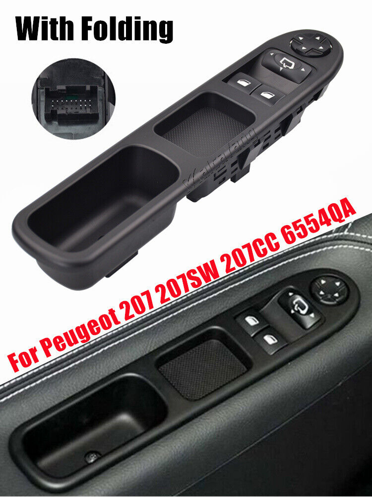 new Front Left Power Side Window Switch Button For Peugeot 207 6554.QA 9654859677